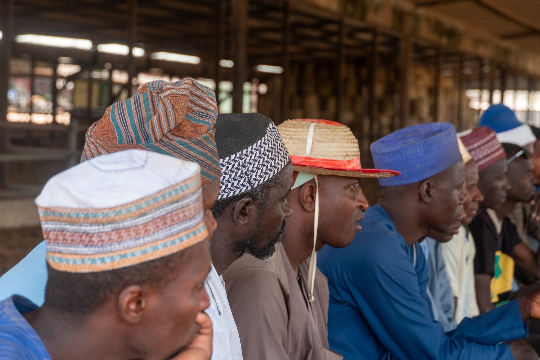 Gondal Fulbe cooperative members gathered in community discussion